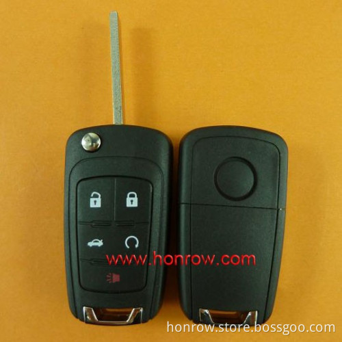 BBuick remote key blank custom with 4+1 button,5 button with Hu100 blade,high quanlity key fob/key case